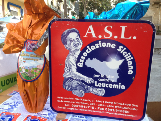 l’associazione siciliana leucemia sabato 14 e domenica 15 raccoglie fondi con la vendita di uova di pasqua