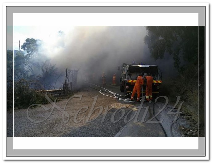 brolo – piromani in azione. a spegnere gli incendi la forestale e la protezione civile