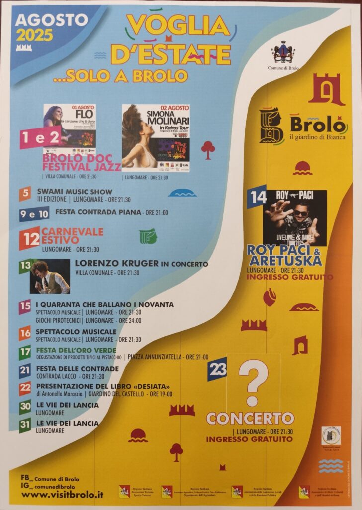 brolo me - il programma estivo del mese di agosto 2025