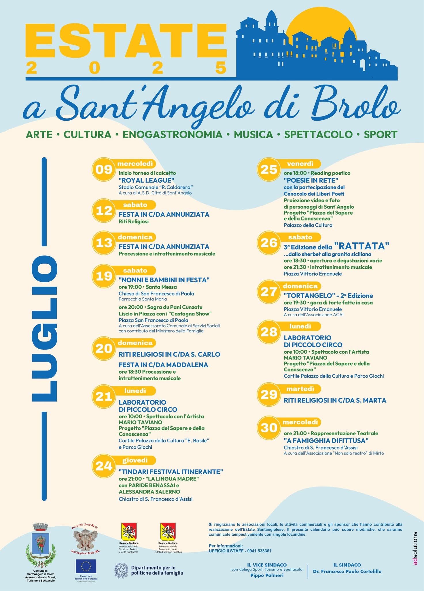 sant'angelo di brolo - programma luglio