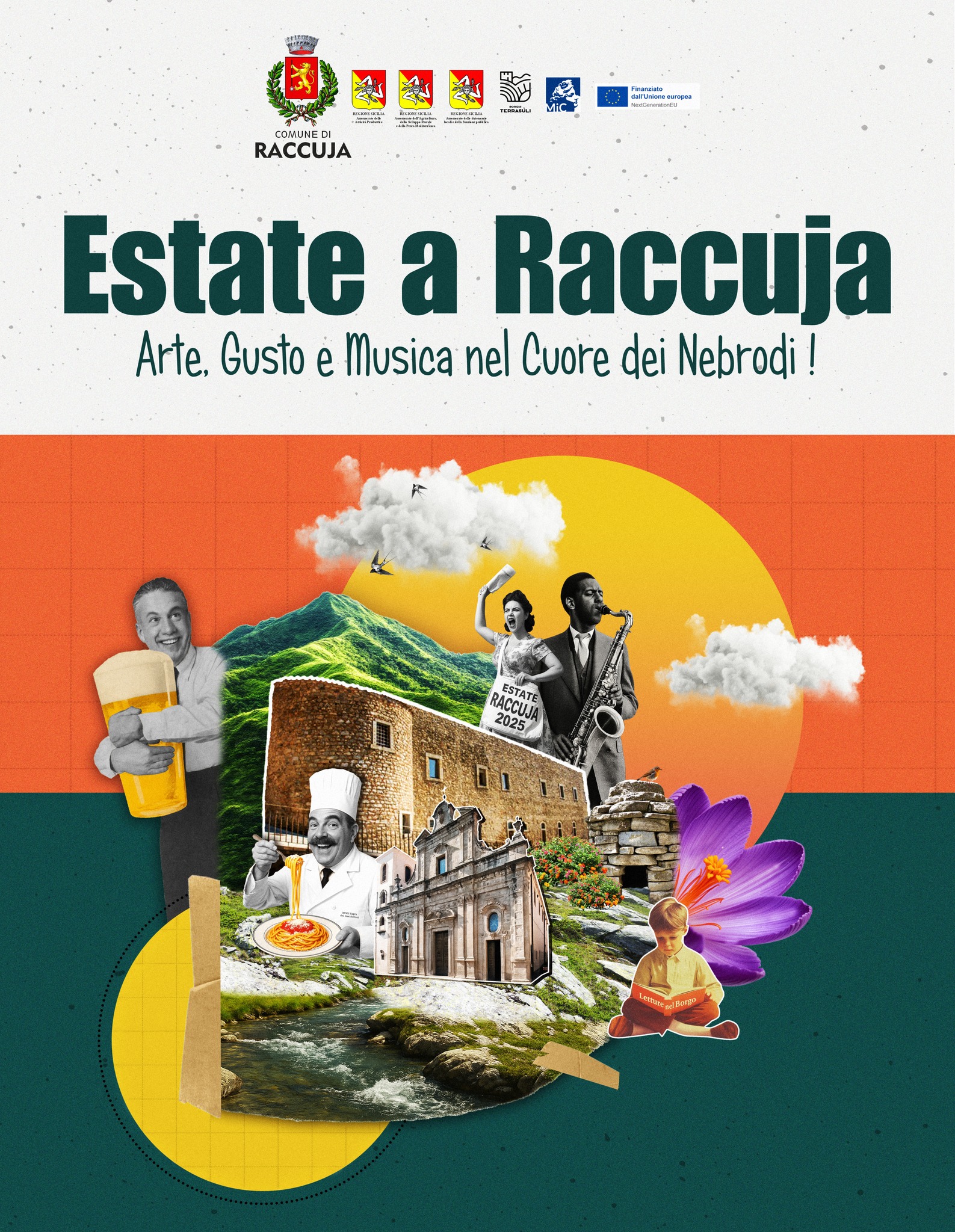estate a raccuja 2025: arte, gusto e musica nel cuore dei nebrodi