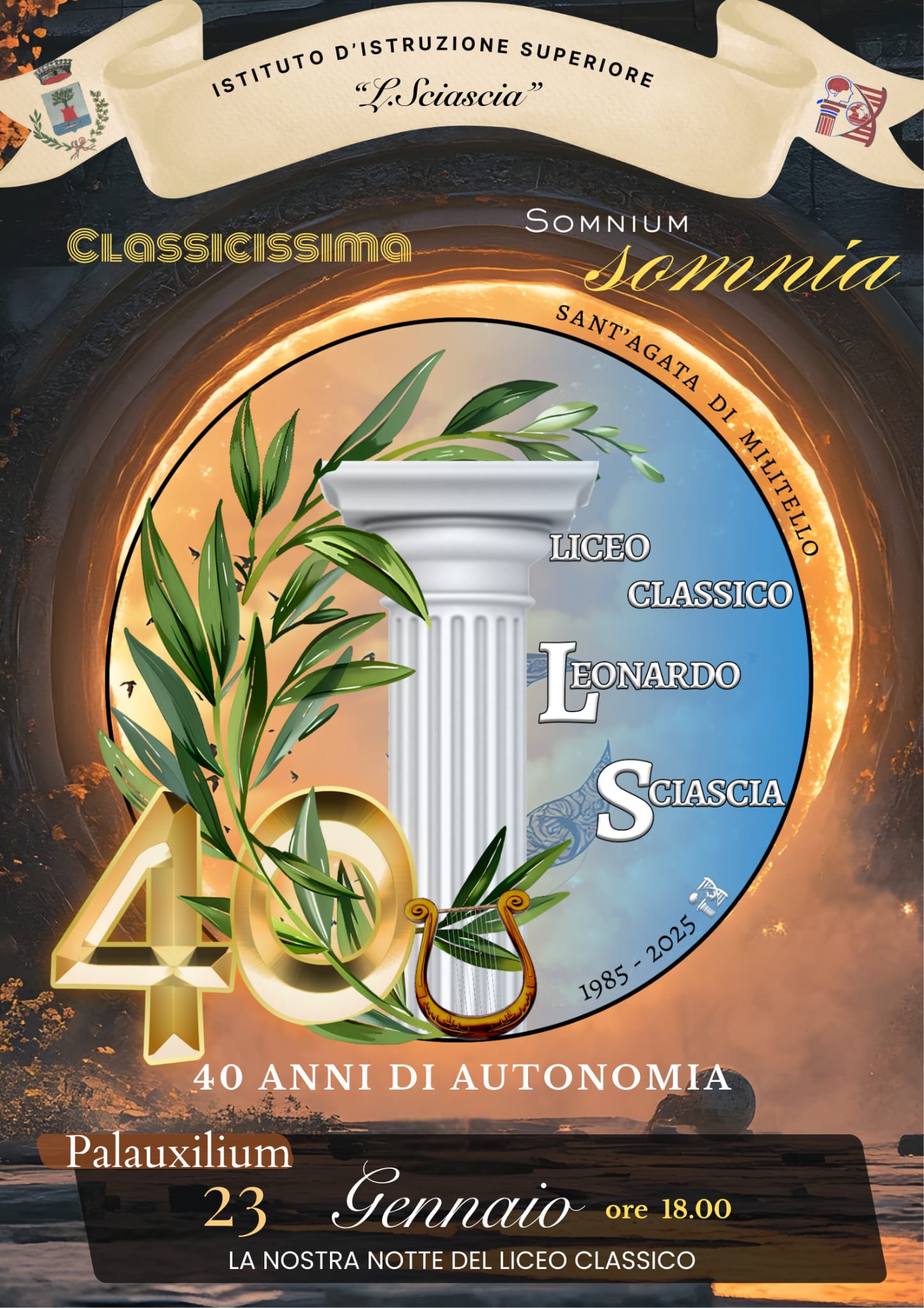 sant�agata di militello � il liceo classico �sciascia� festeggia 40 anni di autonomia con la �notte classicissima�